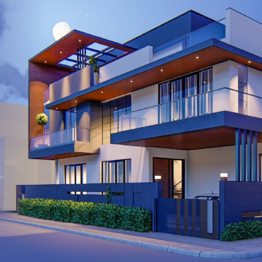 Shades of Blue – Bungalow in Vadodara
