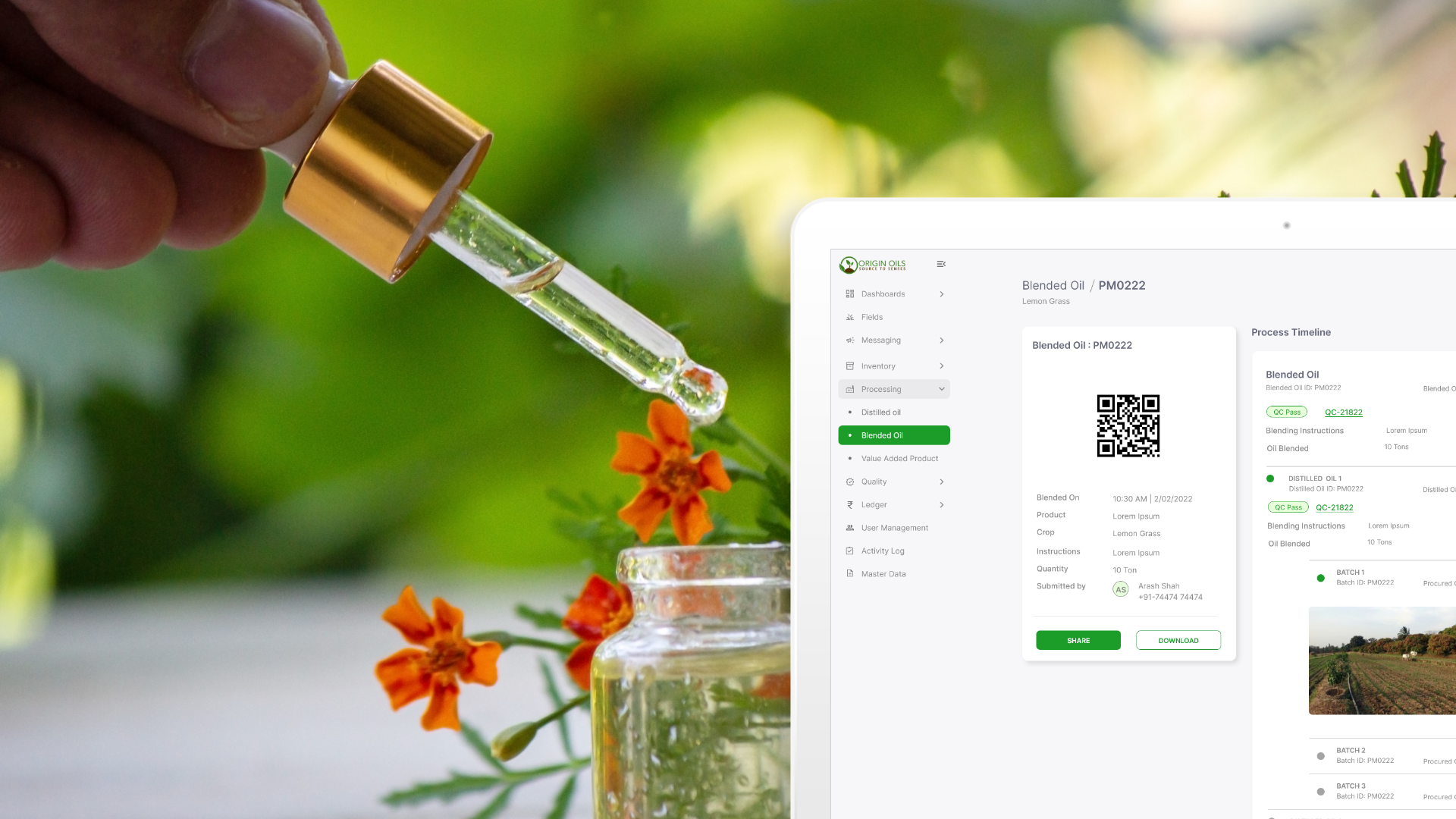 ERP Solution to track from farm to home